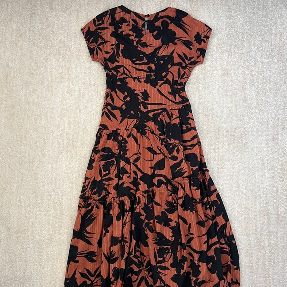 Anthropologie Eva Franco Floral Asymmetric Boho Maxi Dress 10 - Picture 4 of 10